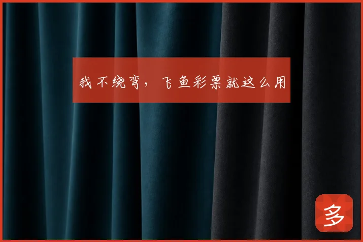 我不绕弯,飞鱼彩票就这么用